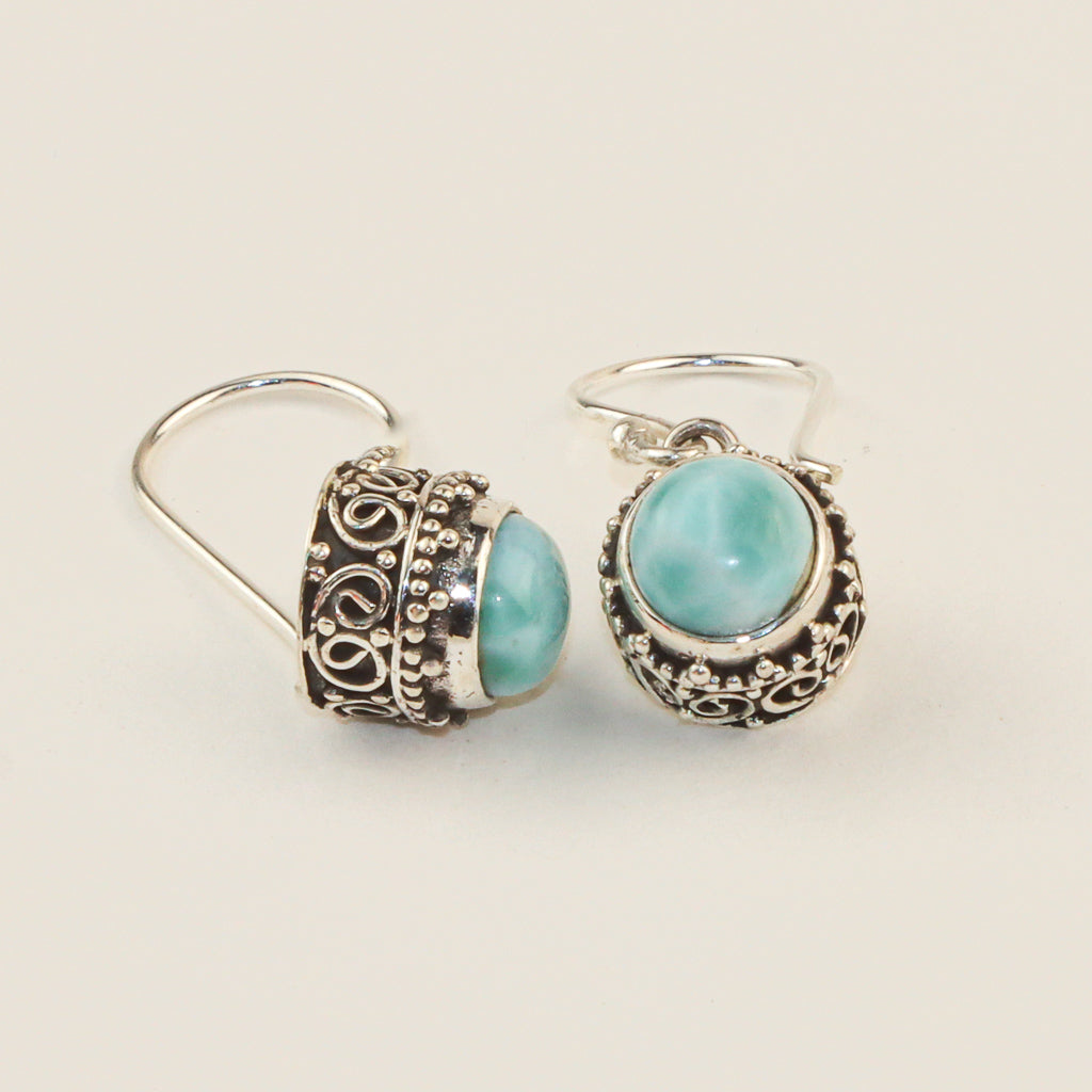 Boucles d'oreilles Larimar Balinais