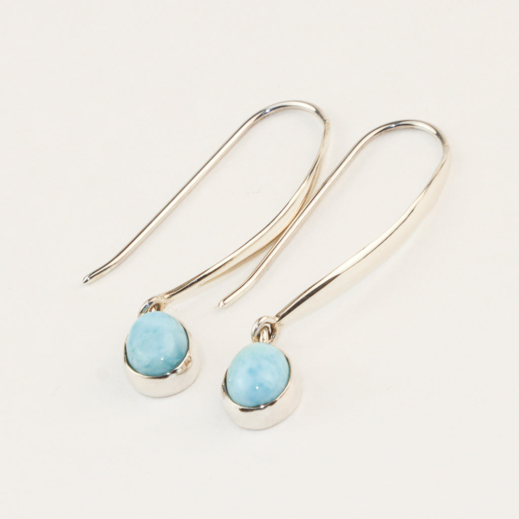 Modern Larimar Earrings