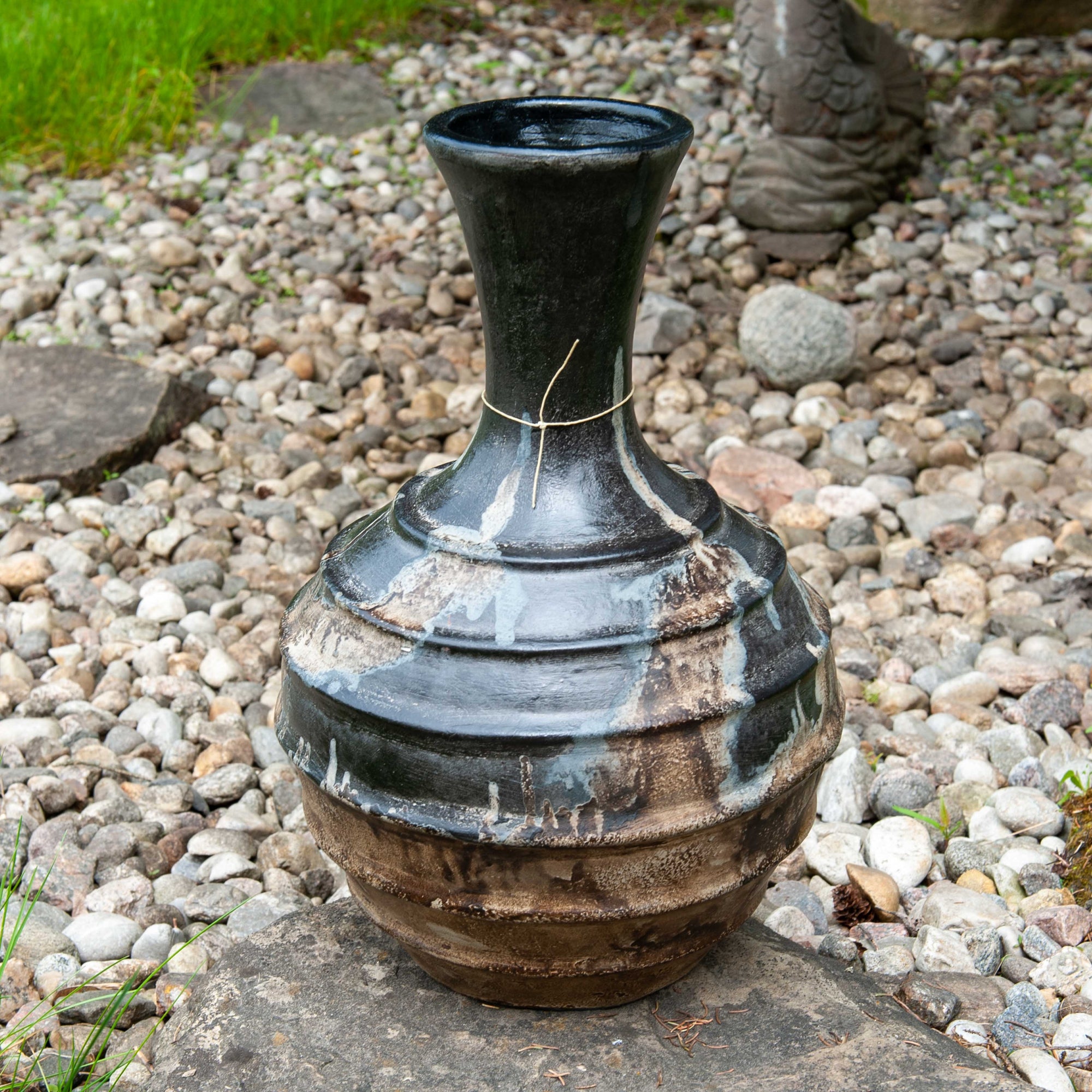 Lombok Ceramic Round Vase - Ribbed