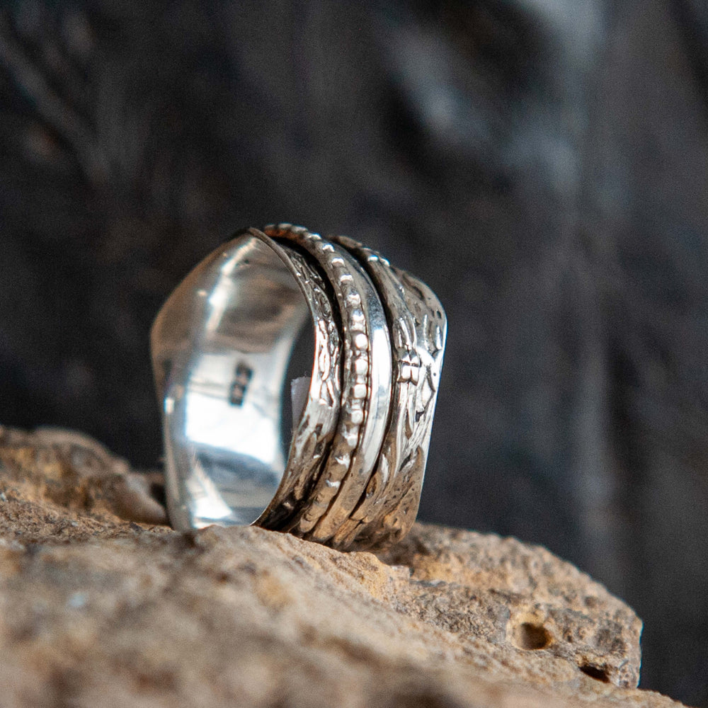 Bague Méditation Argent Multi Bandes