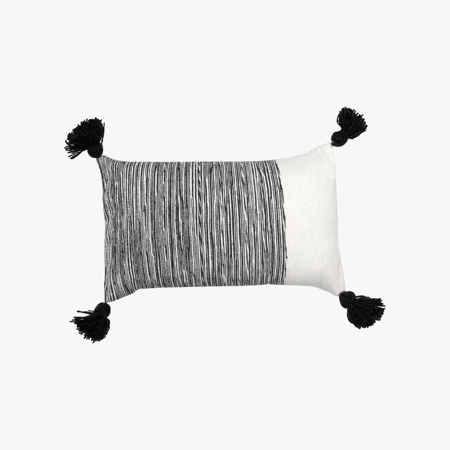 Moroccan Pom Pom - 12"x20" - Dipped Charcoal