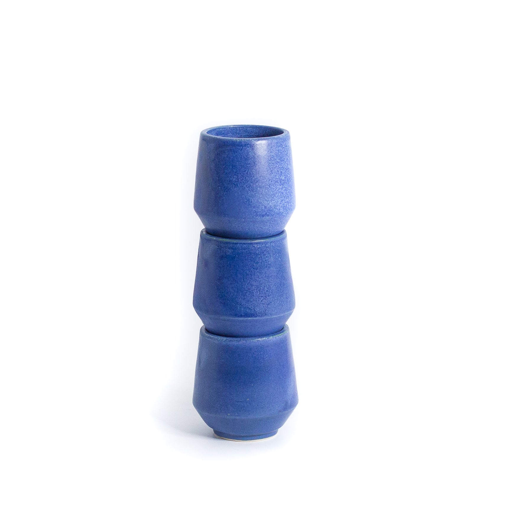 Blue colour stacked cups 