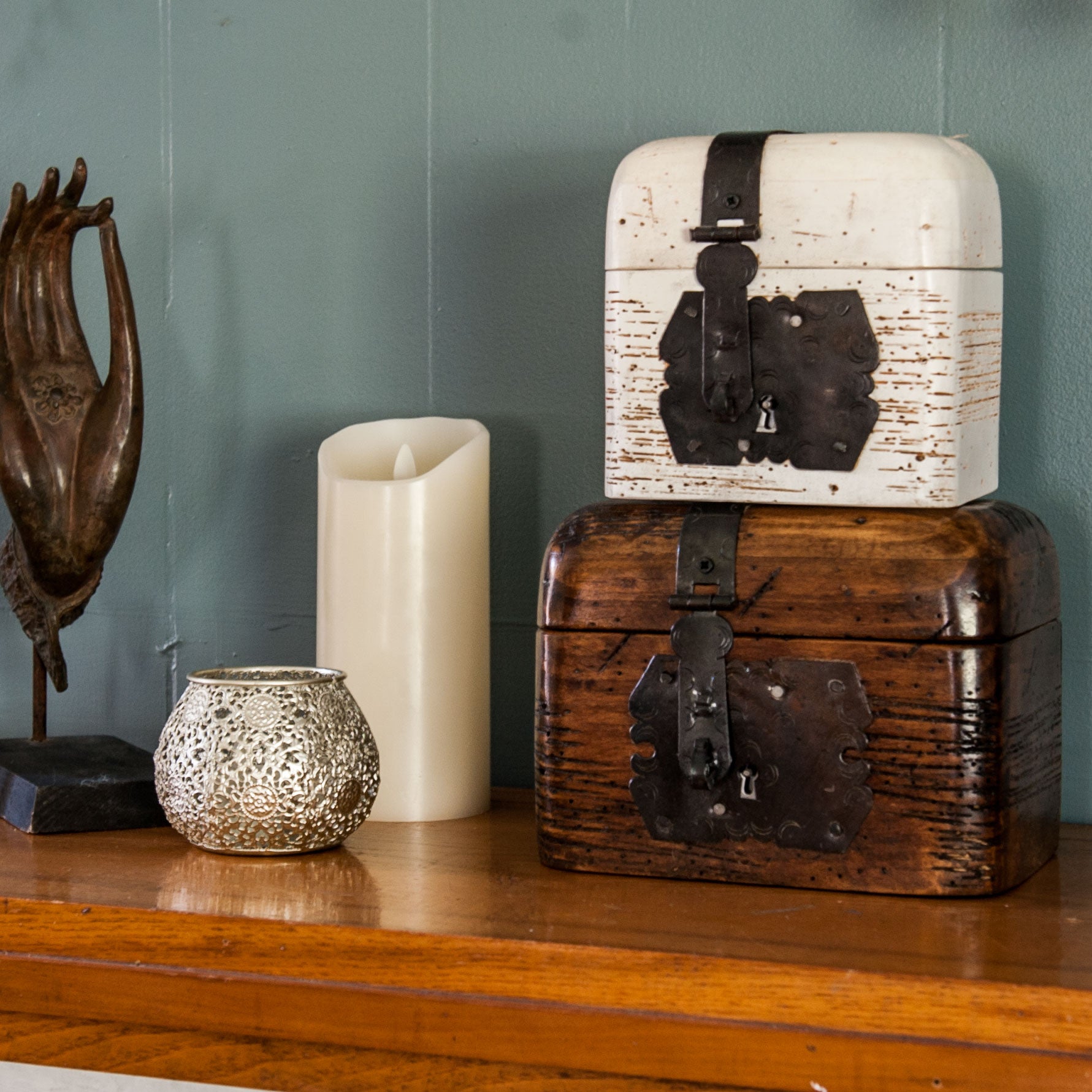 Small Mexican Locking Treasure Chest Cream One World Bazaar