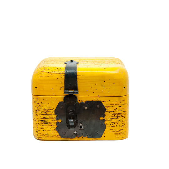 Medium Mexican Locking Treasure Chest - Yellow