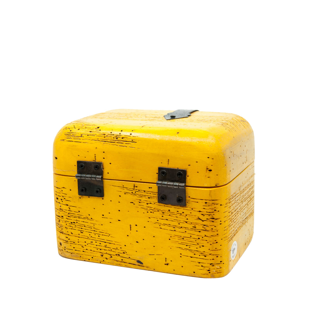 Medium Mexican Locking Treasure Chest - Yellow