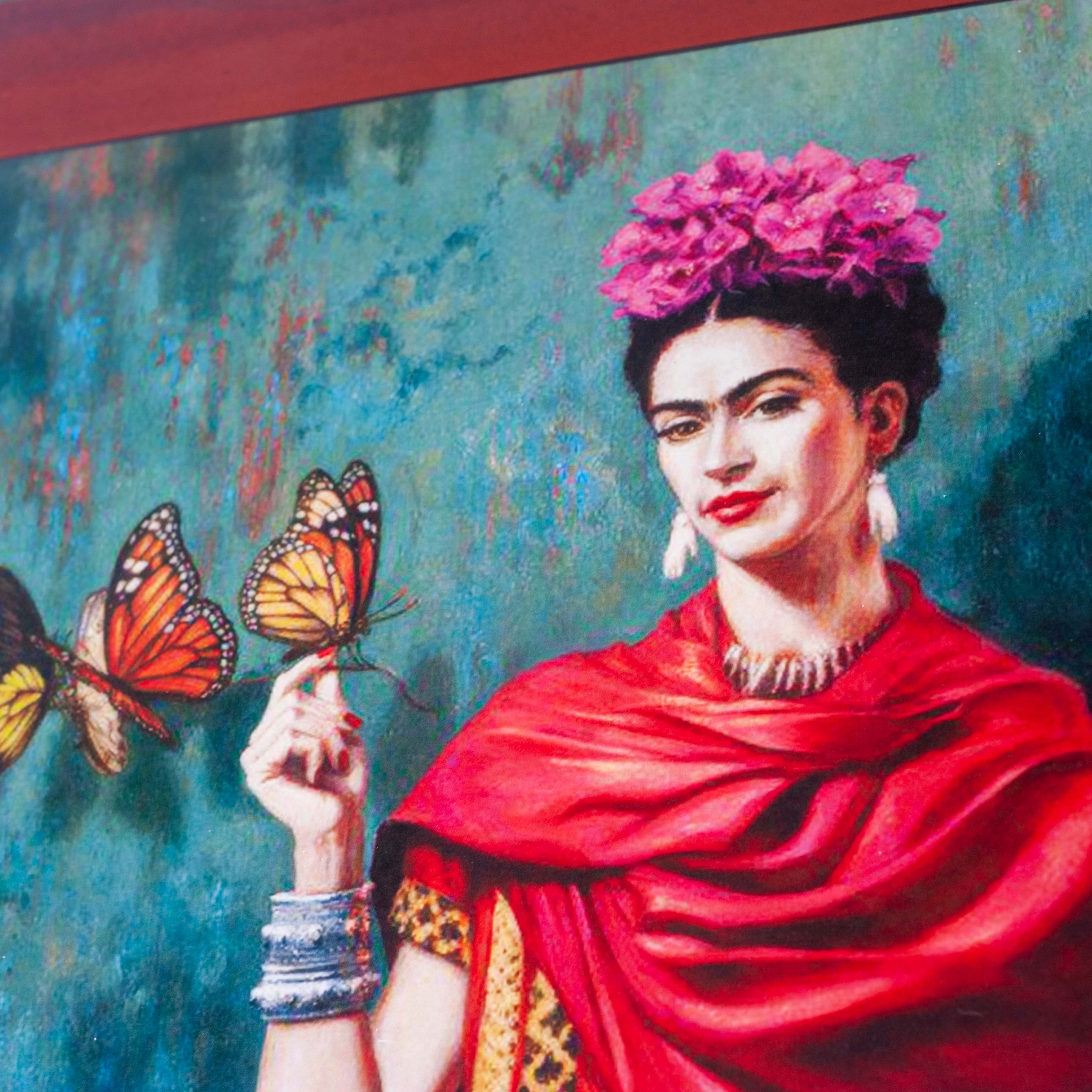 Freida Kahlo with Butterflies Portrait – One World Bazaar