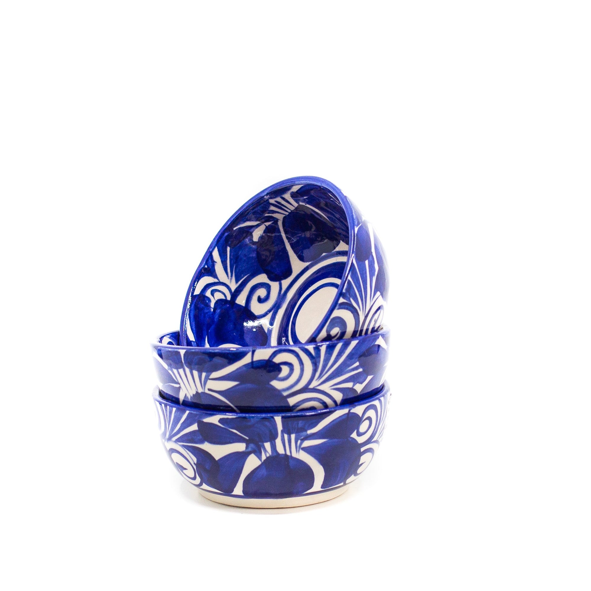Photo of Small talavera pottery painted blue bowl
