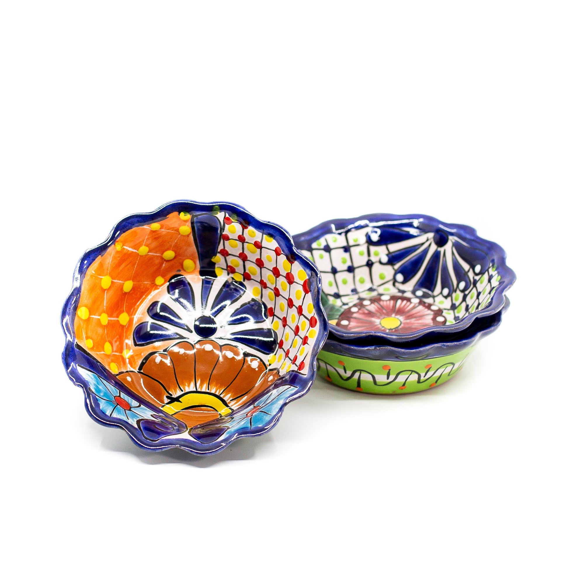 Photo of Small talavera pottery painted flower bowl