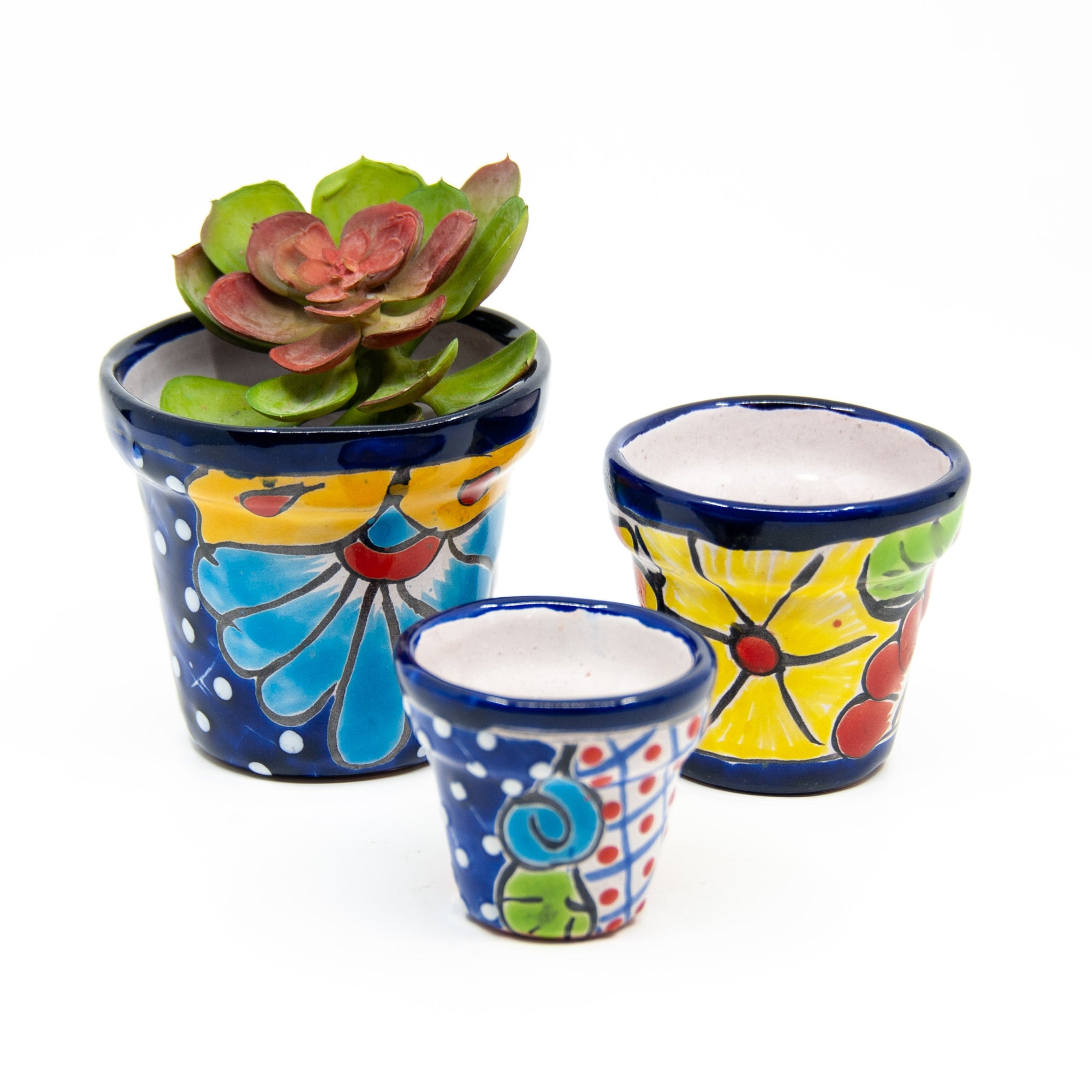 Handpainted Talavera Style Mini Pots