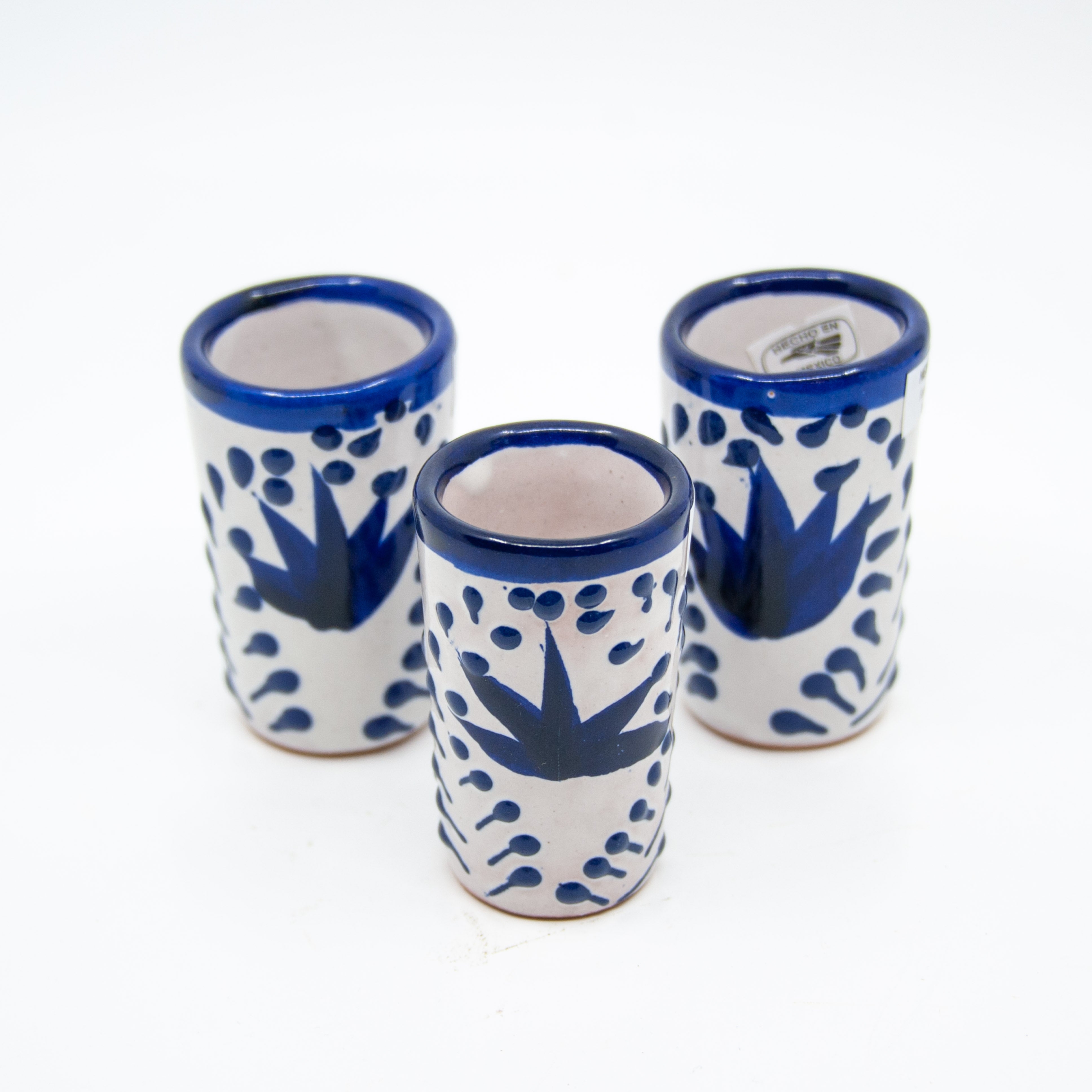 Handpainted Talavera Style - Shot Glass - Azul – One World Bazaar
