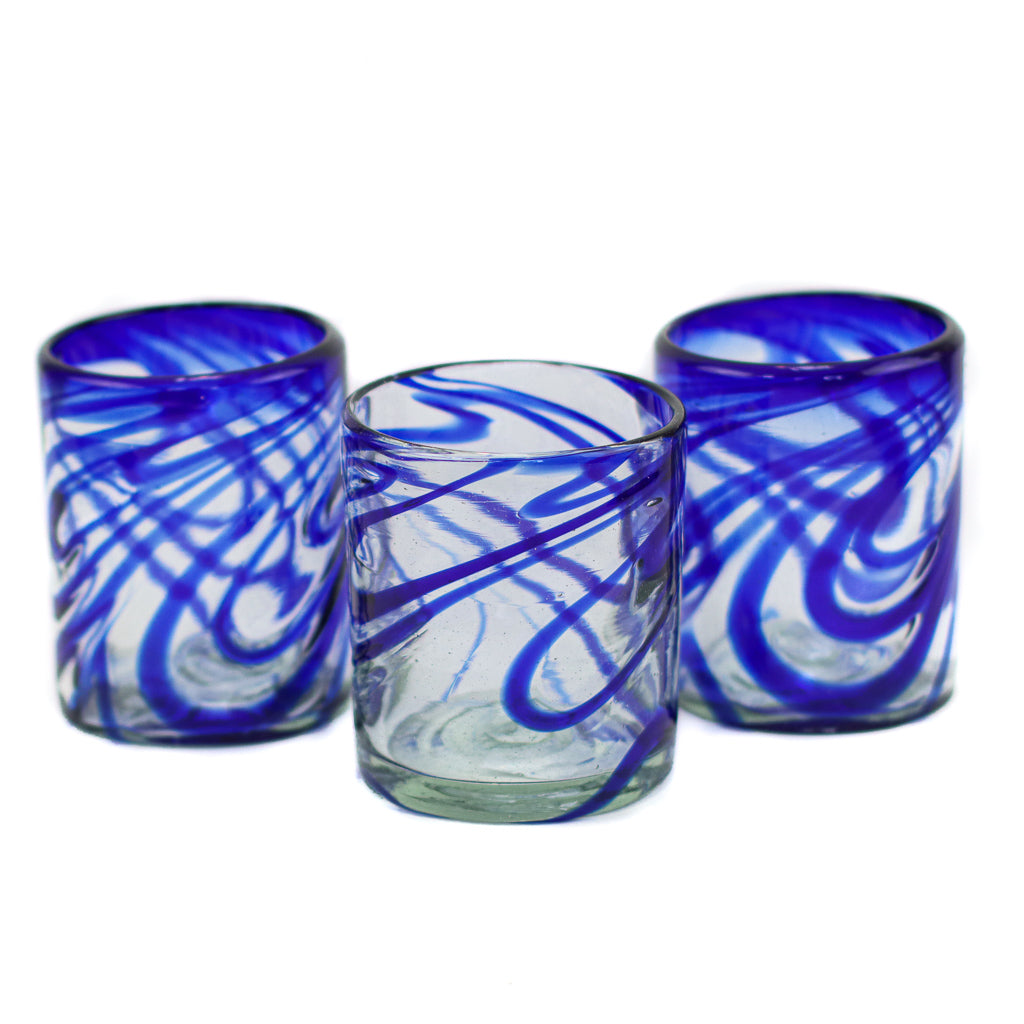 Mexican Tumbler - Blue Swirl - 4"