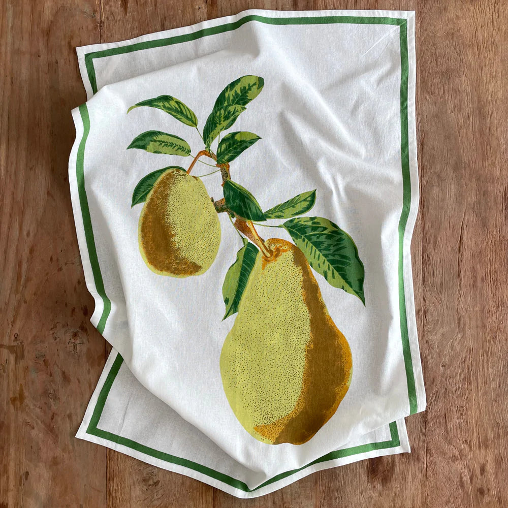 Pear, Flour Sack Kitchen Towel, Set of 2