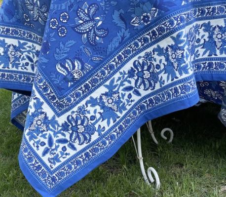 Nappe Imprimée - Bleu Mir