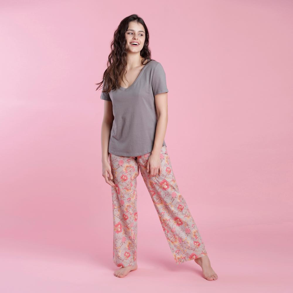 Harper Green Cotton Pajama Pants - One World Bazaar