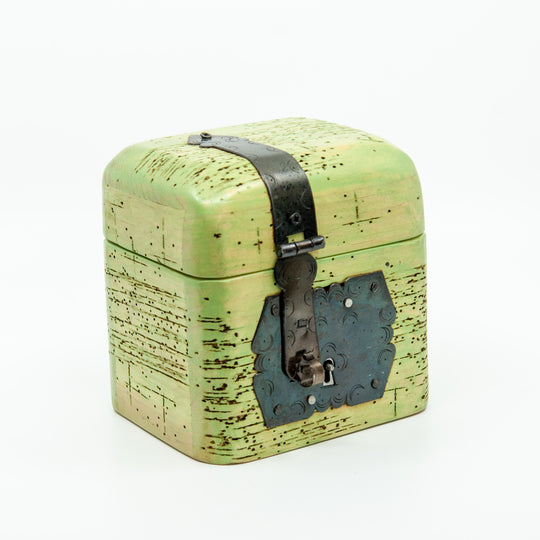 Small Mexican Locking Treasure Chest - Green