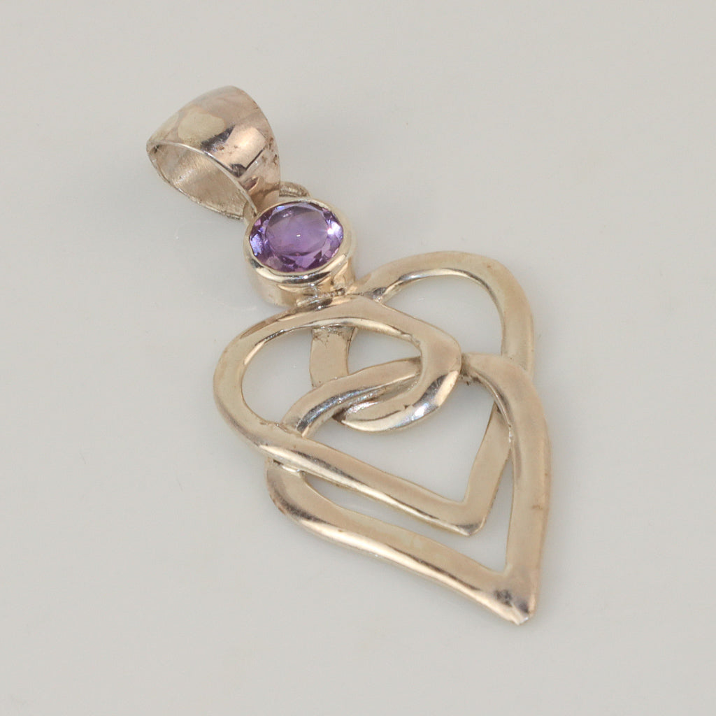 Amethyst Heart Pendant