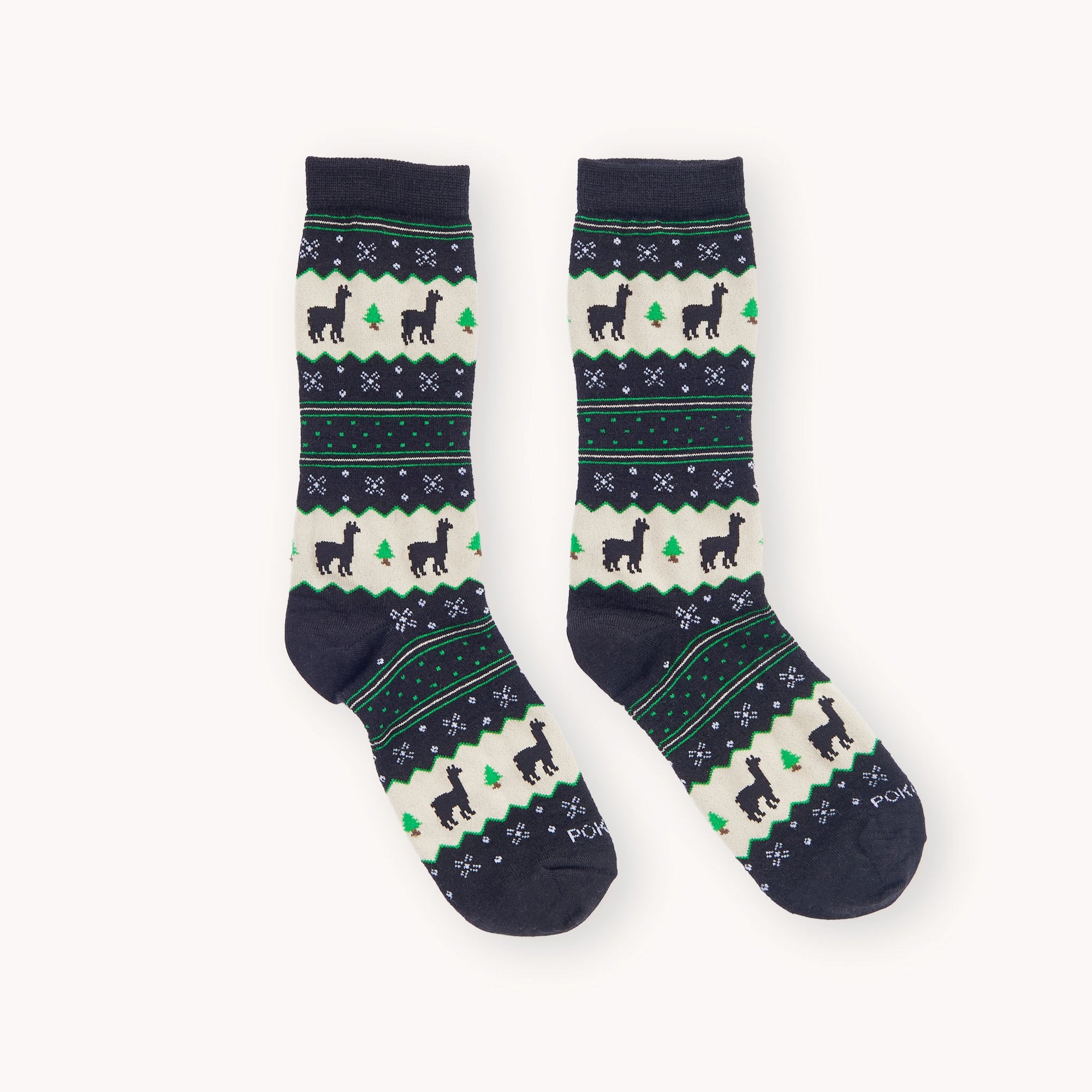Holiday Alpaca Stripe Socks