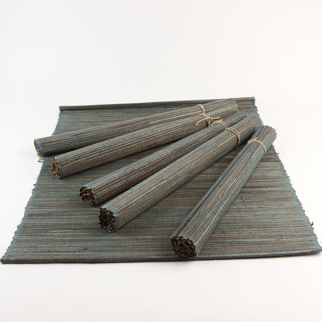 Seagrass Placemats- Set of 6 - Slate