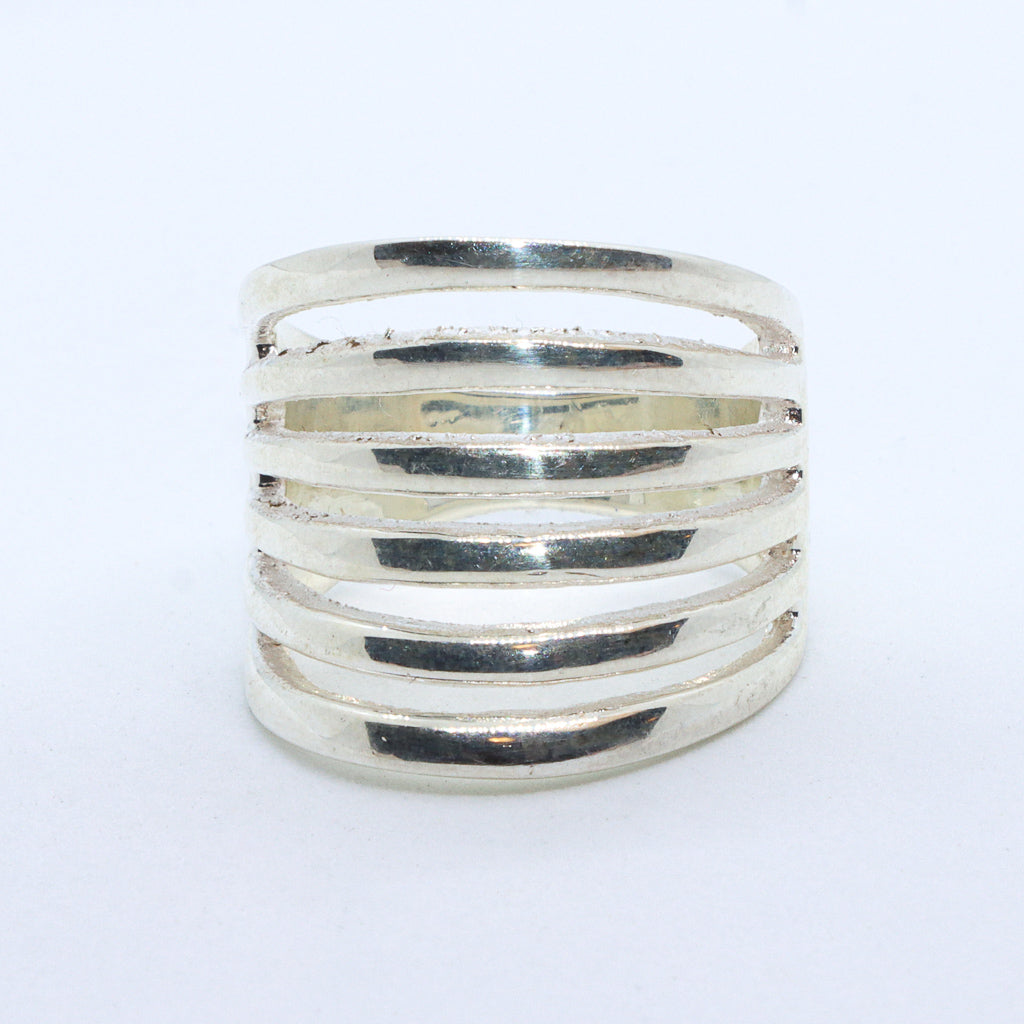 Bague ligne en argent sterling