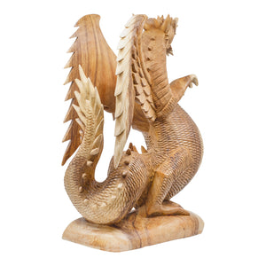 Suar Wood Carving from Indonesia, 'Legendary Dragon