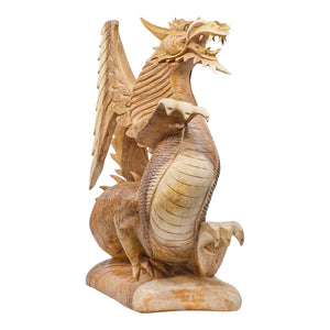 Suar Wood Carving from Indonesia, 'Legendary Dragon