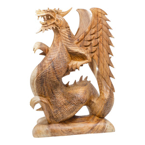 Suar Wood Carving from Indonesia, 'Legendary Dragon