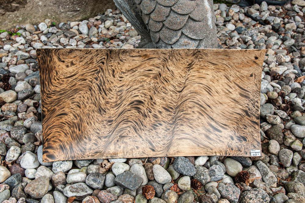 Grande assiette rectangulaire en bois de manguier - 18" (Tigre)