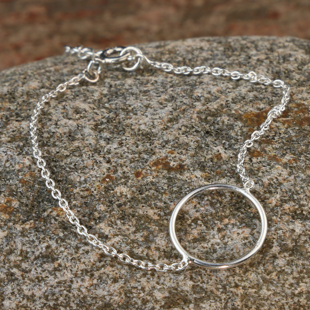 Silver Open Circle Bracelet