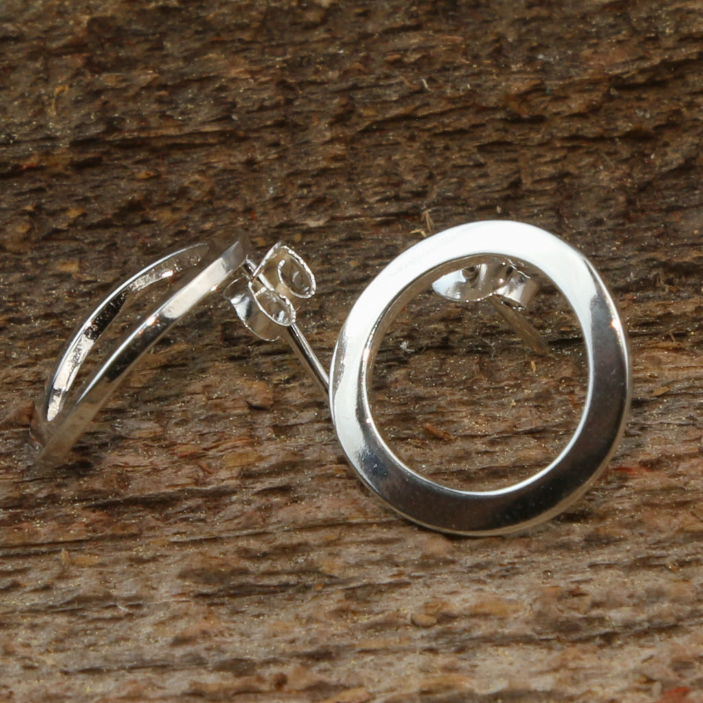 Silver Circle Stud Earring