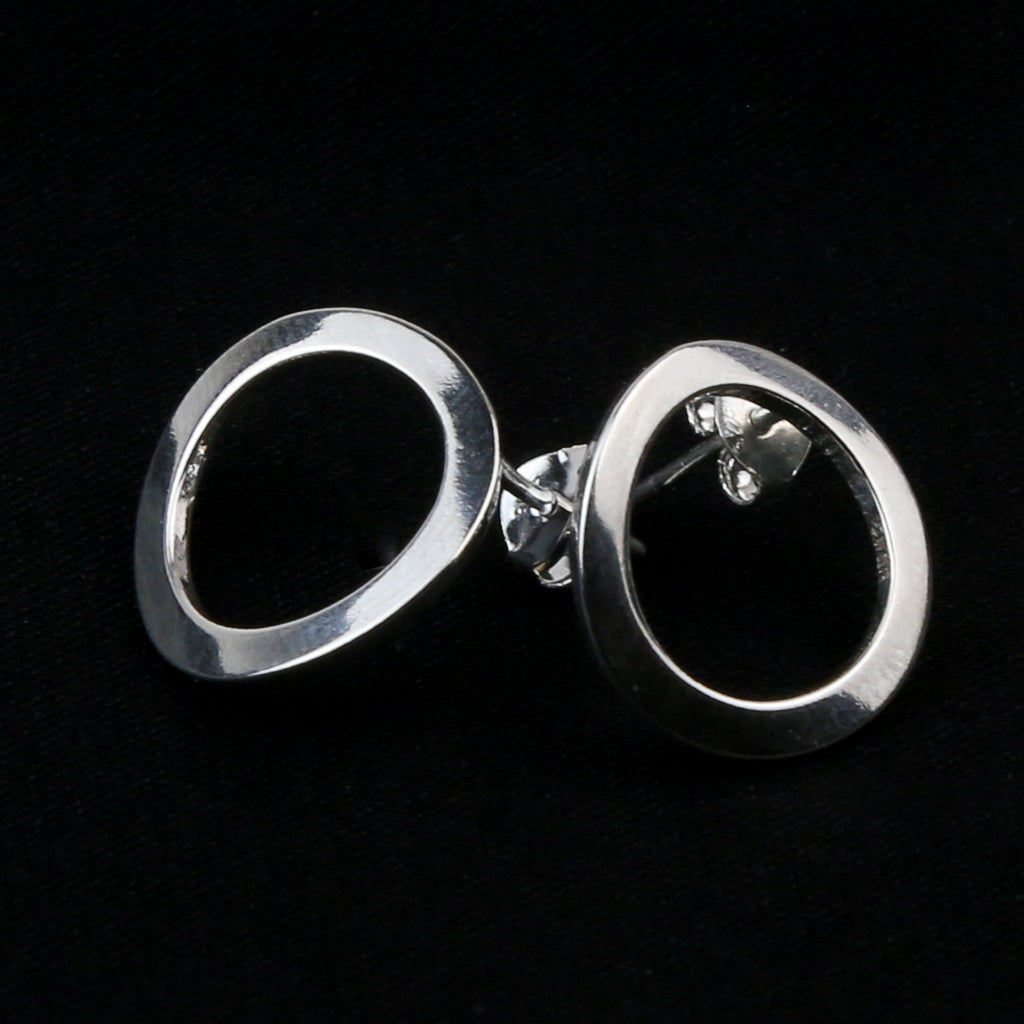Silver Circle Stud Earring