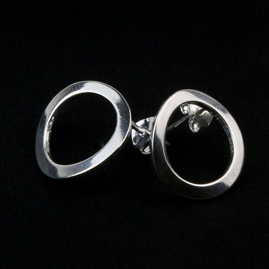 Silver Circle Stud Earring