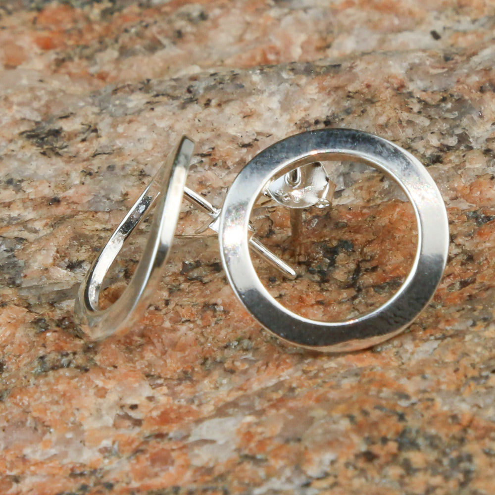 Silver Circle Stud Earring