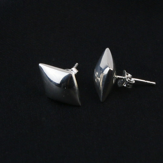 Silver Diamond Stud Earring