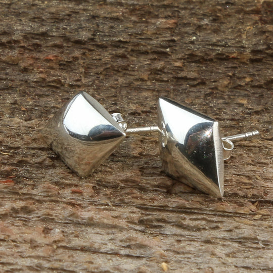 Silver Diamond Stud Earring
