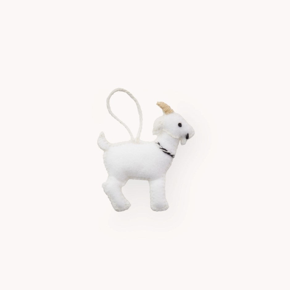 Hand Embroidered Ornament - Billy Goat