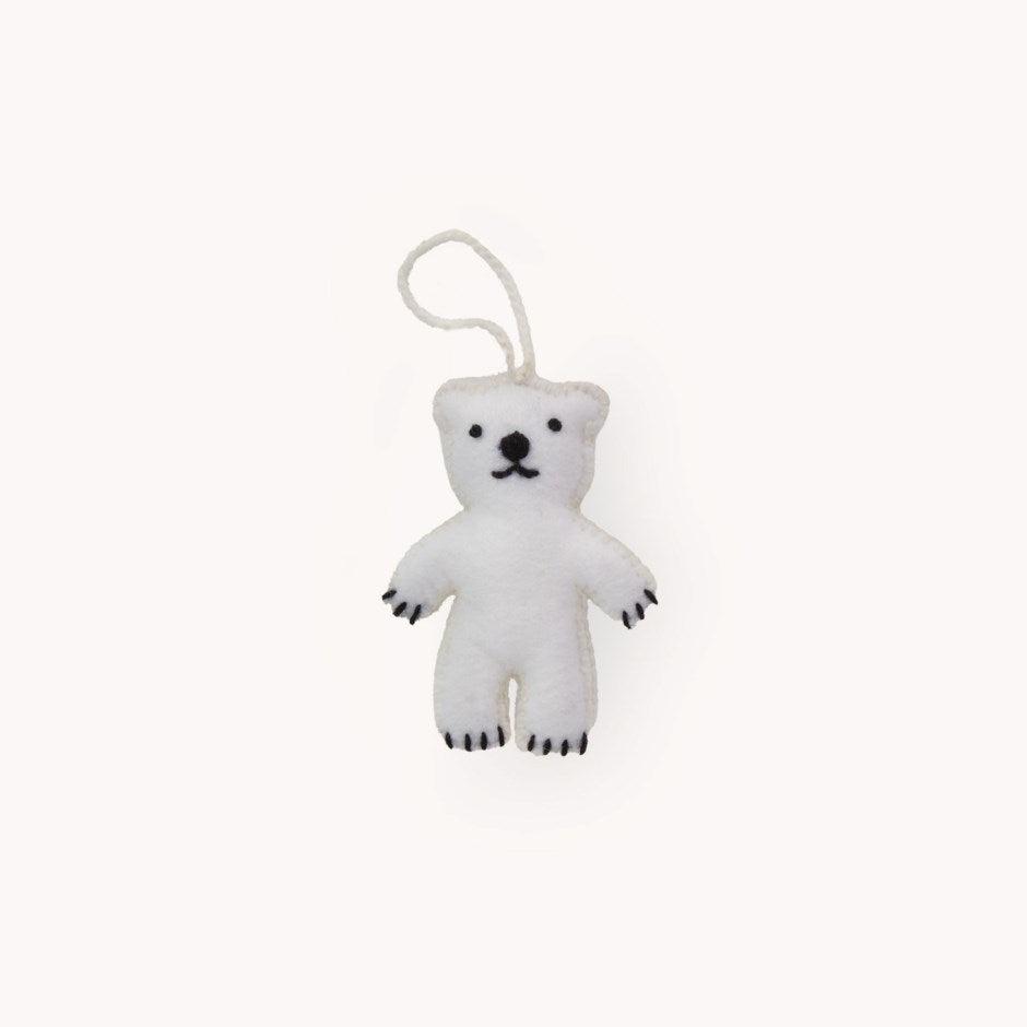 Hand Embroidered Ornament - Bear