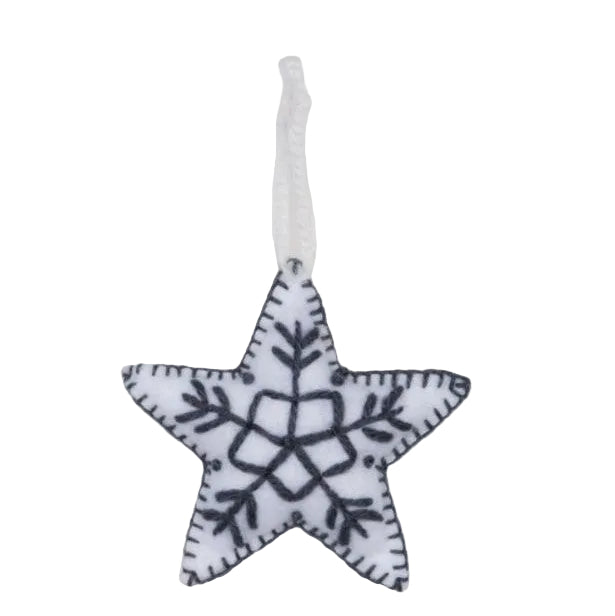 Hand-Embroidered Ornament - Star
