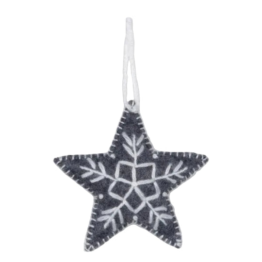 Hand-Embroidered Ornament - Star