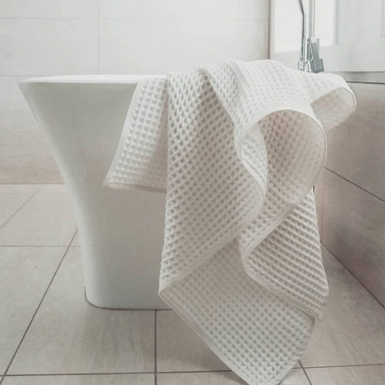 Serviette Gaufre Turque - Blanc