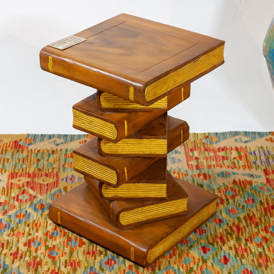 Stacked Book Side Table