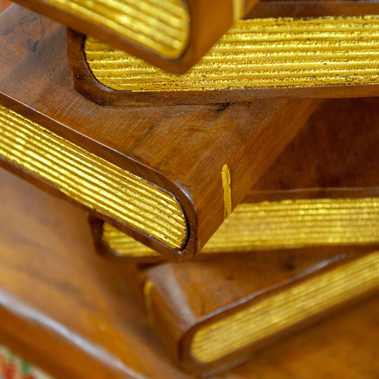 Stacked Book Side Table
