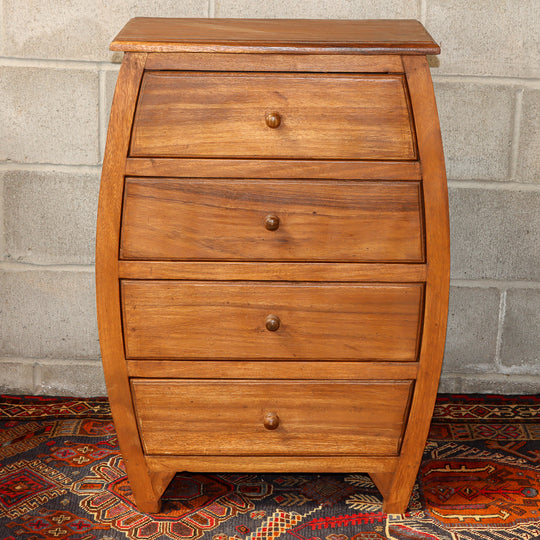 Monkey Pod Curved Wood Cabinet