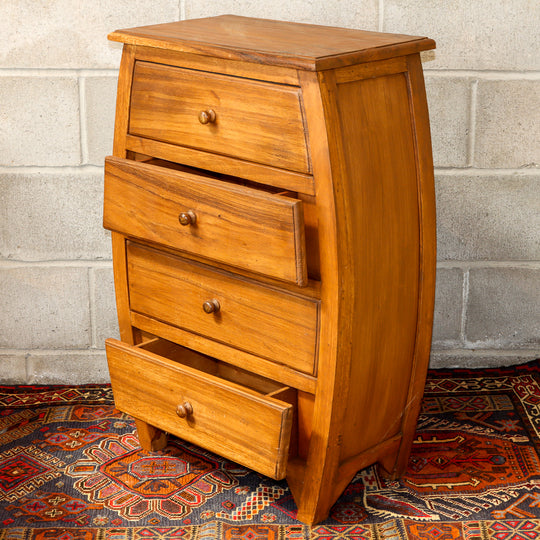Monkey Pod Curved Wood Cabinet