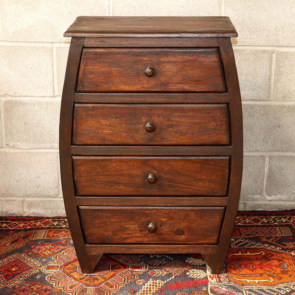 Monkey Pod Curved Wood Cabinet