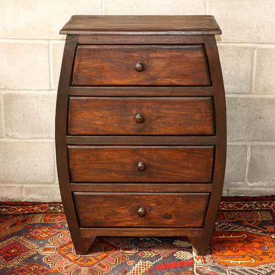Monkey Pod Curved Wood Cabinet