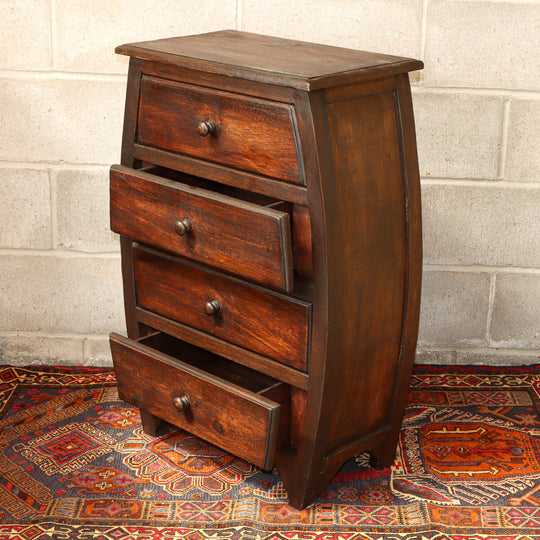 Monkey Pod Curved Wood Cabinet