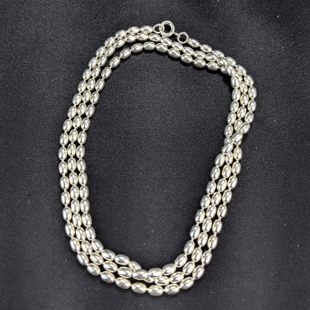 Silver Chainlink Necklace / Wrap Bracelet