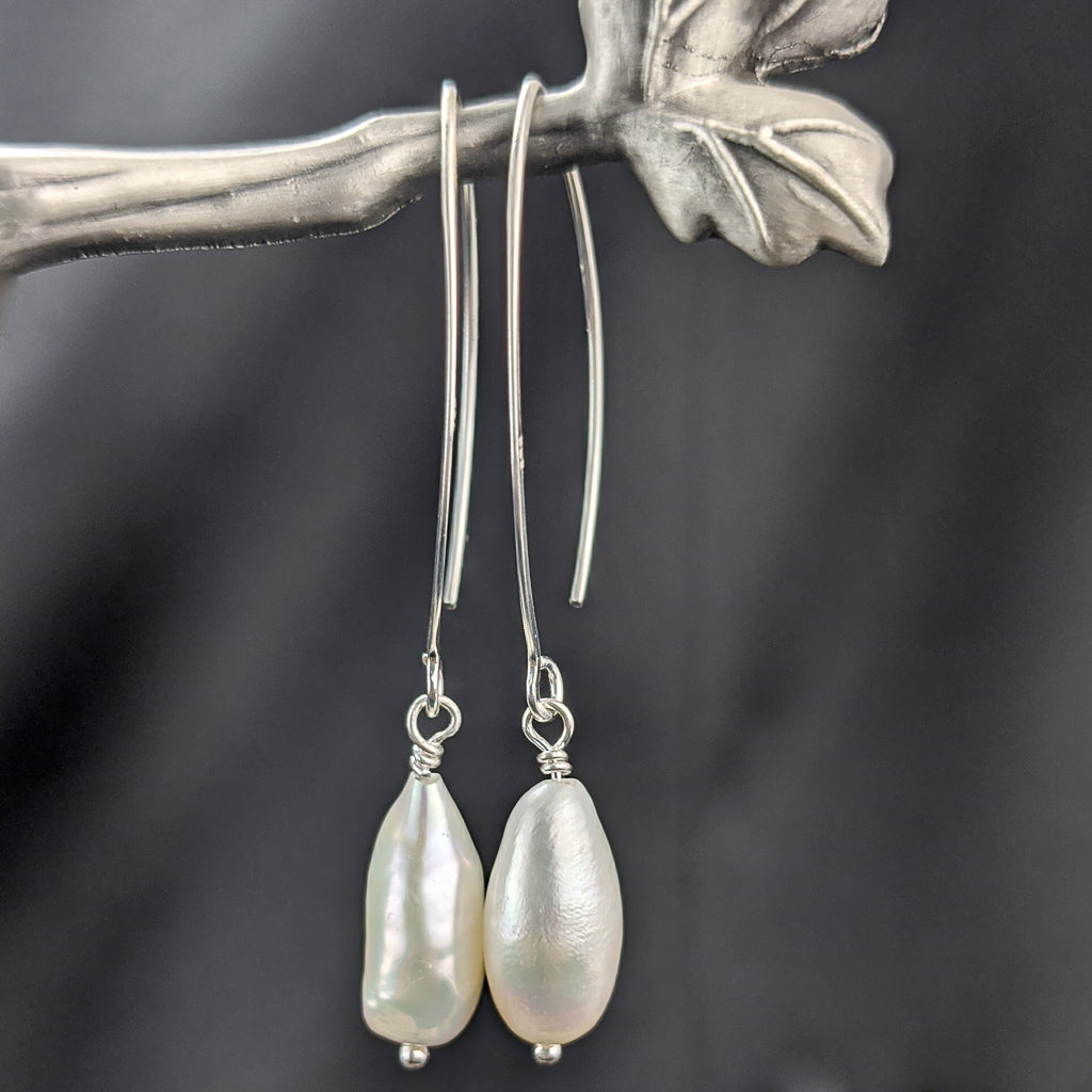 Pearl Hook Drop Earring