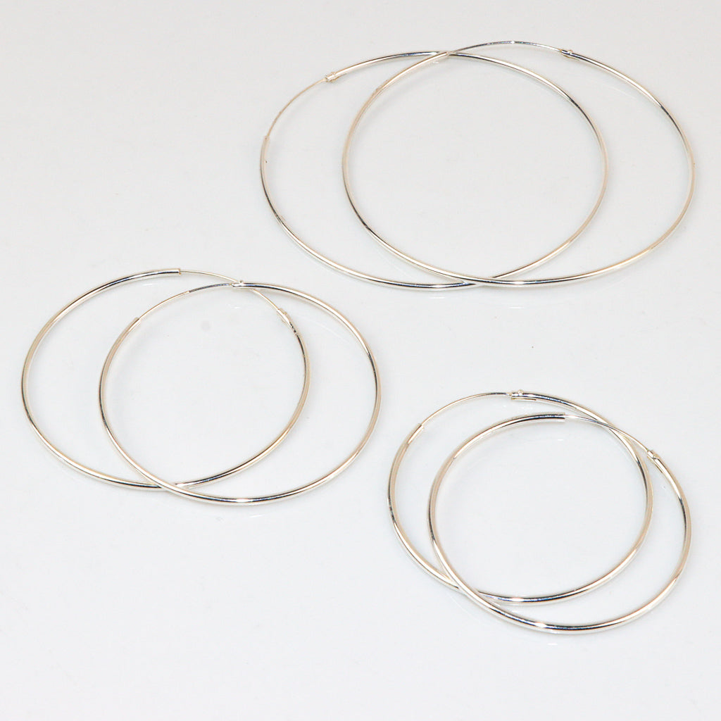 Silver Hoop Earrings