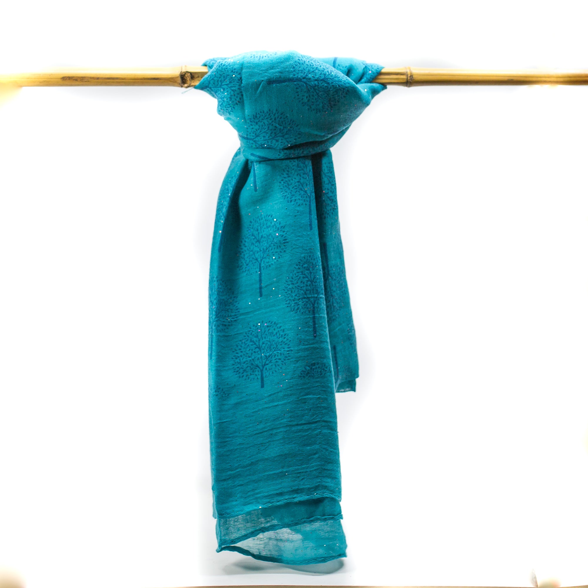 Foulard à motifs - Arbre de Vie Turquoise